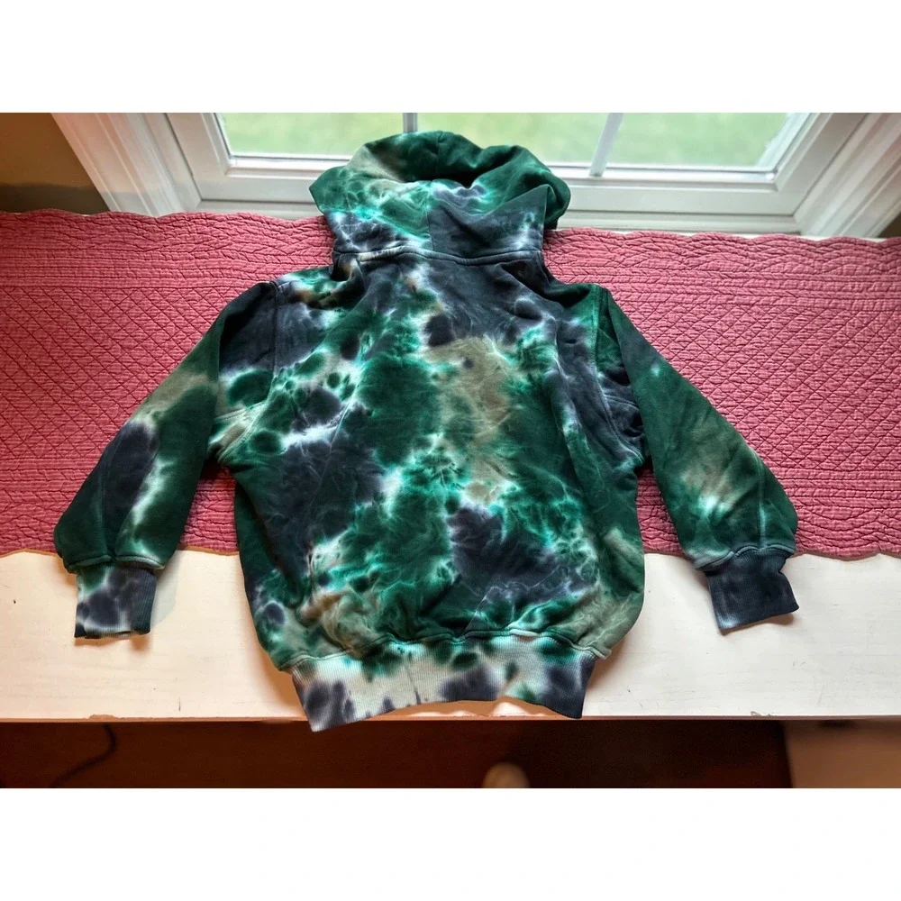 EUC Molo Adan Jogger & Hoodie Green Tie Dye Organic Cotton Set 110 US 5Y